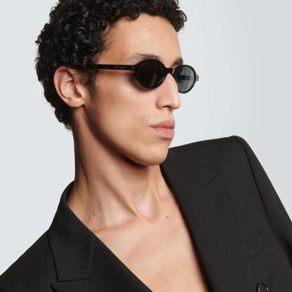 Saint Laurent Men BRAND NEW Sunglasses Black Oval SL751 JEANNE 001
